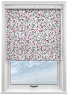 Wildflowers, Fuchsia - Roller Blind